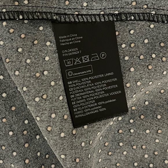 NWT H&M ($34.99 USD) Black Polka Dot Print W/ Ruffled Bell 3/4 Sleeves MiniDress - Picture 4 of 5